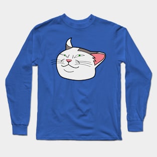 Smug Cat Meme Face Long Sleeve T-Shirt